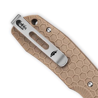 Coltello pieghevole CROSSBOLT con lama liscia TAN HONEY BADGER KNIVES HB6002 3