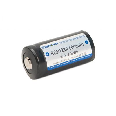 Batteria ricaricabile KEEPPOWER RCR123A 800 mAh (Li-Ion) con protezione