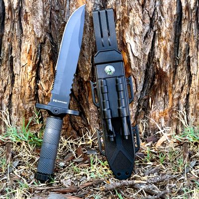Coltello NEXT GEN con lama combinata, fodero e accessori HUMVEE HMV-KFXB-02 3