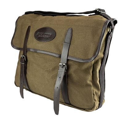 Borsa da caccia CANVAS con due fibbie VERDE