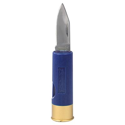 Coltello pieghevole 4 cm SHOTGUN a forma di cartuccia da fucile BLU