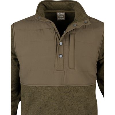 Felpa SNAP NECK in pile VERDE JACK PYKE JPULSNGRN 2