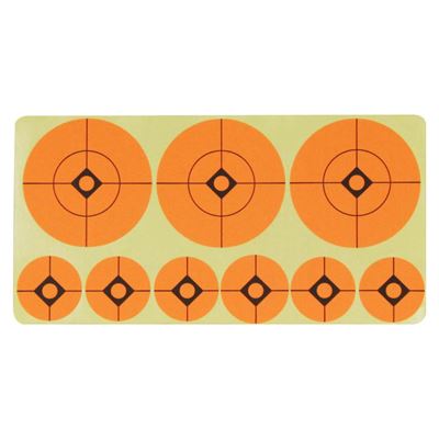 Adesivi per bersagli girevoli da 1" e 2", set da 10 pezzi (100 adesivi)