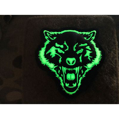 Toppa lupo che ulula in plastica con velcro GLOW IN THE DARK JACKETS TO GO JTG-AWH-GID 2