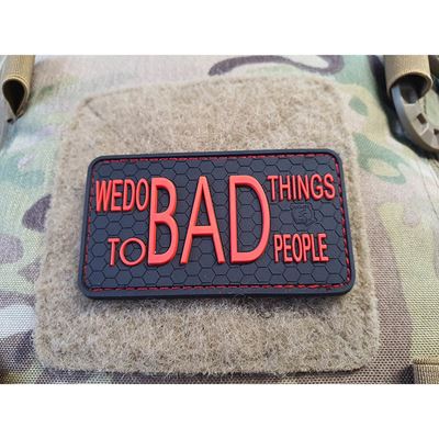 Toppa WE DO BAD THINGS plastica NERO/ROSSO