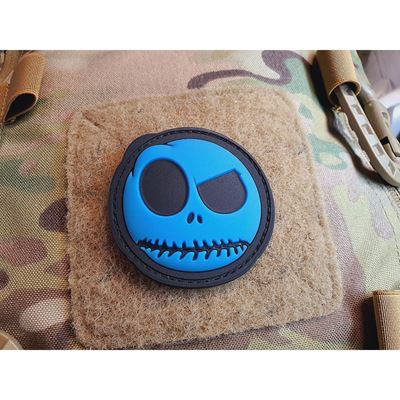 Toppa NIGHTMARE SMILEY plastica GLOW IN THE DARK BLU