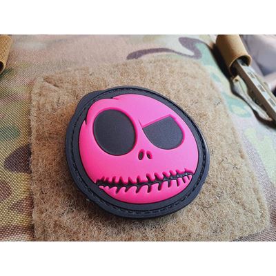 Toppa NIGHTMARE SMILEY plastica GLOW IN THE DARK ROSA