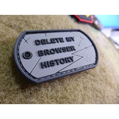 Patch DOG TAG plastica BROWSER HISTORY velcro