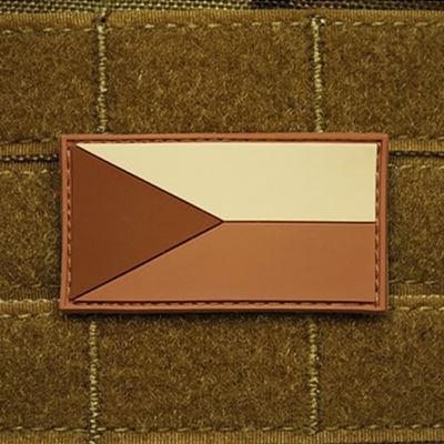 Toppa BANDIERA DELLA REPUBBLICA CECA plastica velcro DESERT