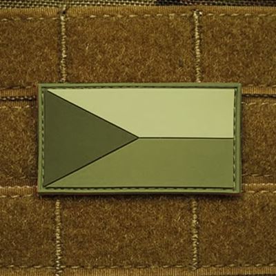 Toppa BANDIERA DELLA REPUBBLICA CECA plastica velcro VERDE