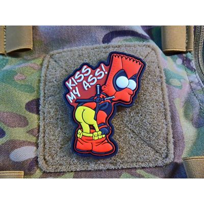 Toppa KISS MY ASS plastica velcro