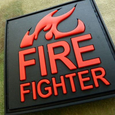 Patch FIRE FIGHTER plastica NERO/ROSSO JACKETS TO GO JTG-FIREF-BM 3
