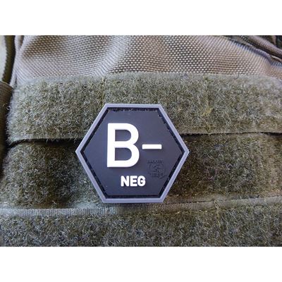 Toppa esagonale sangue B NEG plastica NERA SWAT