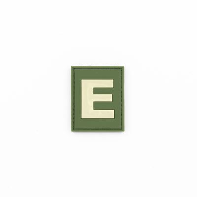 Toppa identificativa "E" VERDE/GLOW IN THE DARK