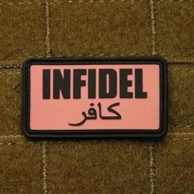 Toppa INFIDEL plastica ROSA/NERA