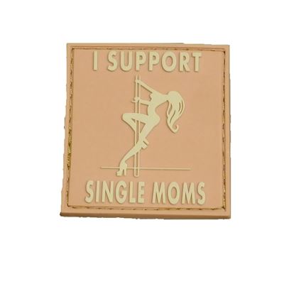 Toppa I SUPPORT SINGLE MOMS plastica velcro DESERT