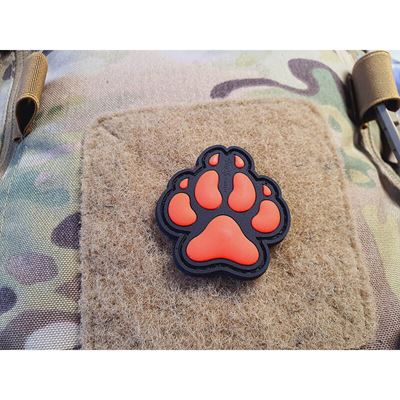 Toppa K9 zampa di cane plastica velcro ROSSA