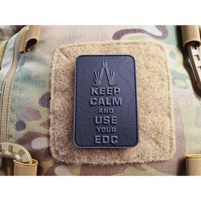 Toppe KEEP CALM AND USE YOUR EDC con velcro NERE JACKETS TO GO JTG-KCN-BO 2