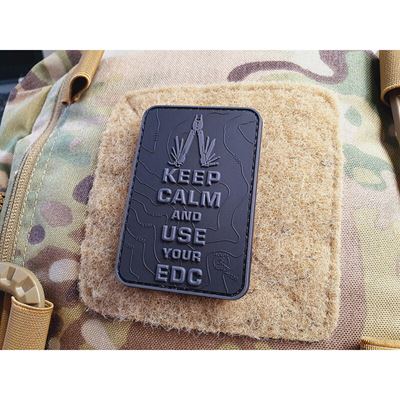 Toppe KEEP CALM AND USE YOUR EDC con velcro NERE JACKETS TO GO JTG-KCN-BO 3