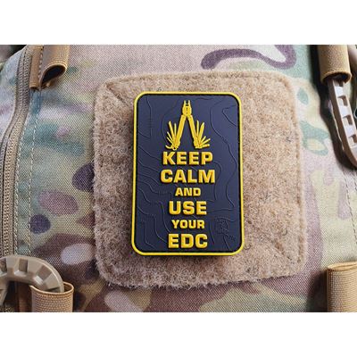 Toppe KEEP CALM AND USE YOUR EDC con velcro NERO/GIALLO JACKETS TO GO JTG-KCN-SYB 2