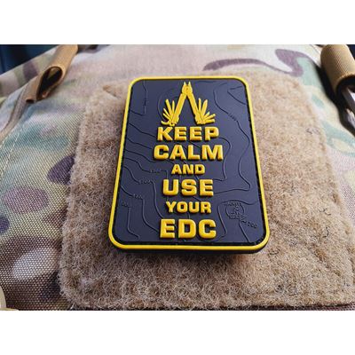 Toppe KEEP CALM AND USE YOUR EDC con velcro NERO/GIALLO JACKETS TO GO JTG-KCN-SYB 3