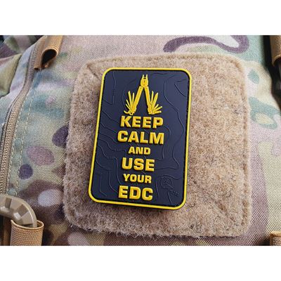 Toppe KEEP CALM AND USE YOUR EDC con velcro NERO/GIALLO JACKETS TO GO JTG-KCN-SYB 5