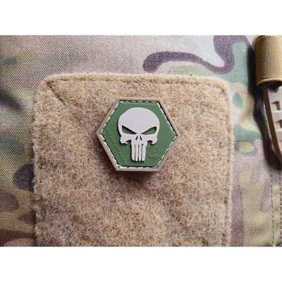 Toppa PUNISHER esagonale in plastica con velcro MULTICAM