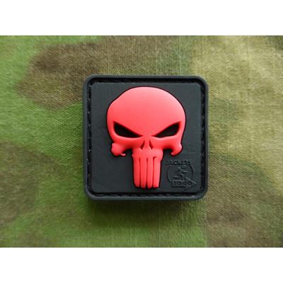 Toppa PUNISHER plastica NERO/ROSSO