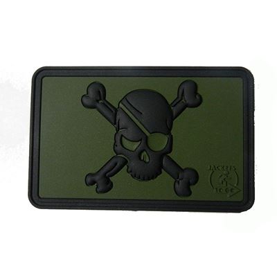 Toppa PIRATA /TESTO DI MORTO/ plastica VERDE