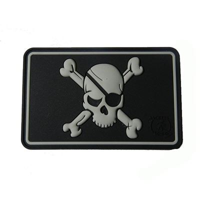 Toppa PIRATA /TESTO DI MORTO/ plastica NERO/BIANCO