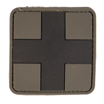 Toppa CROCE MEDIC plastica VERDE/NERA