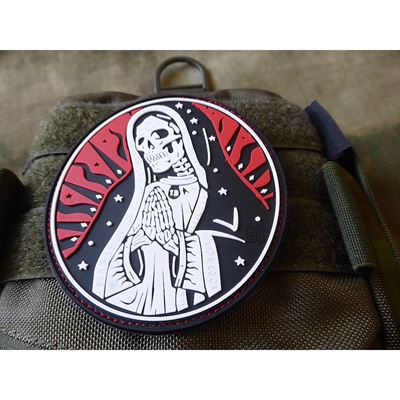 Toppa SANTA MUERTE plastica velcro COLORATA