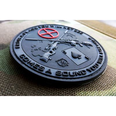 Toppa SNIPER DEATH SPADE plastica velcro NERO JACKETS TO GO JTG-SNP-BO 2