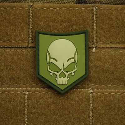 Patch SOF SKULL plastica VERDE