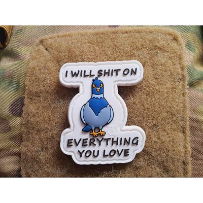Toppa I WILL SHIT ON plastica velcro