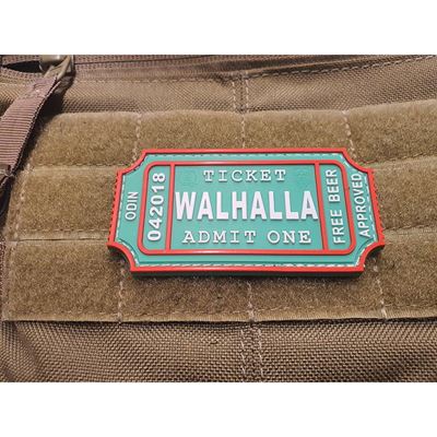 Toppa WALHALLA TICKET BEER velcro plastica VERDE