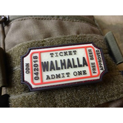 Toppa WALHALLA TICKET BEER velcro GLOW IN THE DARK
