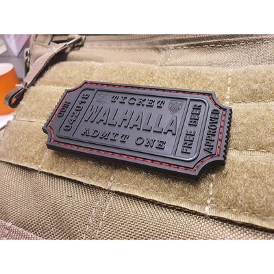 Toppa WALHALLA TICKET BEER velcro plastica NERO JACKETS TO GO JTG-WTBP-MB 2