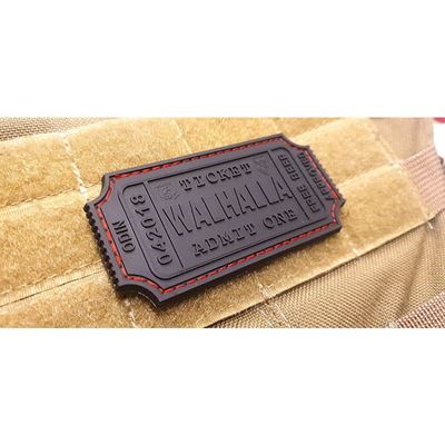 Toppa WALHALLA TICKET BEER velcro plastica NERO