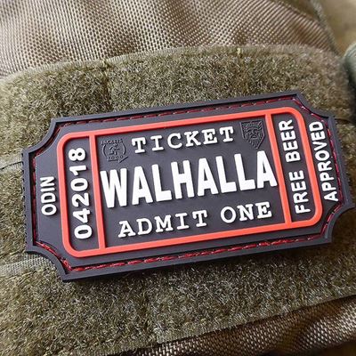 Toppa WALHALLA TICKET BEER velcro plastica SWAT