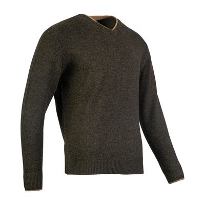Maglione ASHCOMBE con scollo a V in lana d'agnello VERDE JACK PYKE JVNECASHDO 3