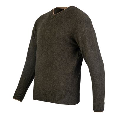 Maglione ASHCOMBE con scollo a V in lana d'agnello VERDE JACK PYKE JVNECASHDO 4