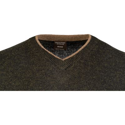 Maglione ASHCOMBE con scollo a V in lana d'agnello VERDE JACK PYKE JVNECASHDO 5