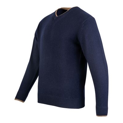 Maglione ASHCOMBE con scollo a V in lana d'agnello BLU JACK PYKE JVNECASHNAV 4