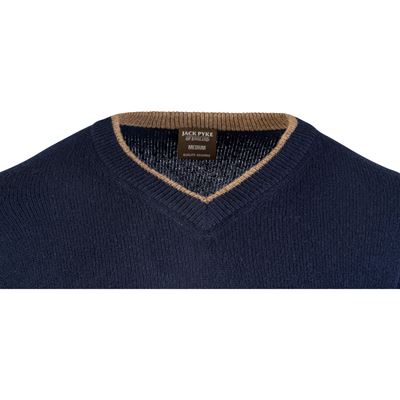 Maglione ASHCOMBE con scollo a V in lana d'agnello BLU JACK PYKE JVNECASHNAV 5