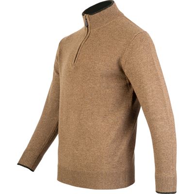 Maglione ASHCOMBE con zip in lana d'agnello BARLEY