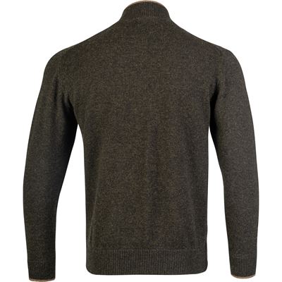 Maglione ASHCOMBE con zip in lana d'agnello DARK OLIVE JACK PYKE JZKNITASHDO 3
