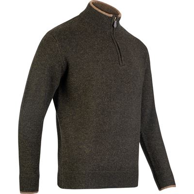 Maglione ASHCOMBE con zip in lana d'agnello DARK OLIVE JACK PYKE JZKNITASHDO 4