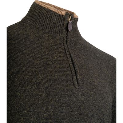 Maglione ASHCOMBE con zip in lana d'agnello DARK OLIVE JACK PYKE JZKNITASHDO 5