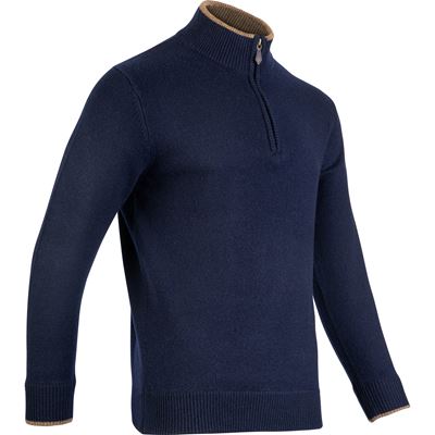 Maglione ASHCOMBE con zip in lana d'agnello NAVY BLUE JACK PYKE JZKNITASHNAV 3